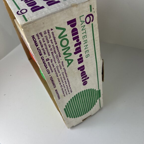 VTG Noma PARTY 'N PATIO LITES Blow Mold Lantern TIKI Lights String RV Camper 6 - Picture 3 of 6